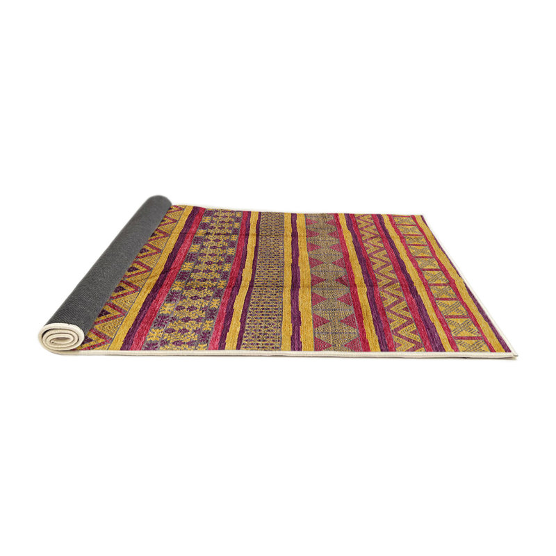 Tapis rose / jaune Minatare Southwestern, Rond 6 pi