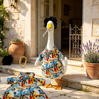 Couronne de perles à faire soi-même, trousse de décoration de festival avec de grandes oies blanches, sculpture décorative