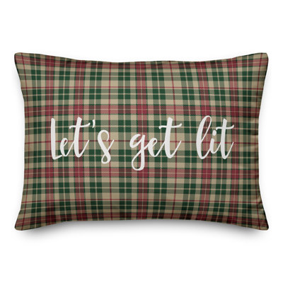  Coussin Let's Get Lit in Tartan
