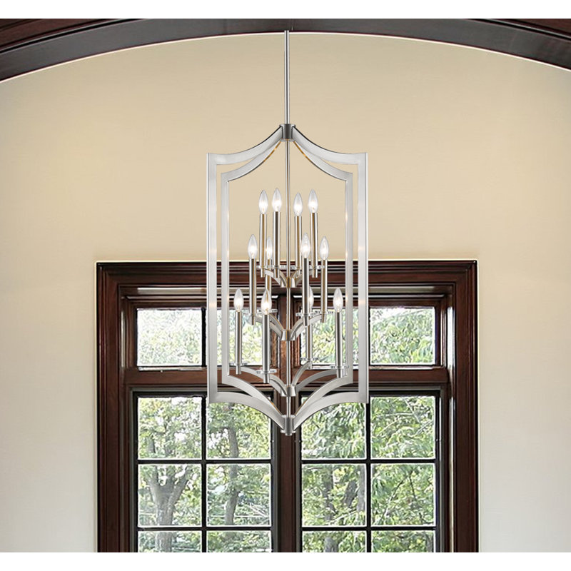 Lampe murale bougie 2 lumières Lilou, Nickel brossé