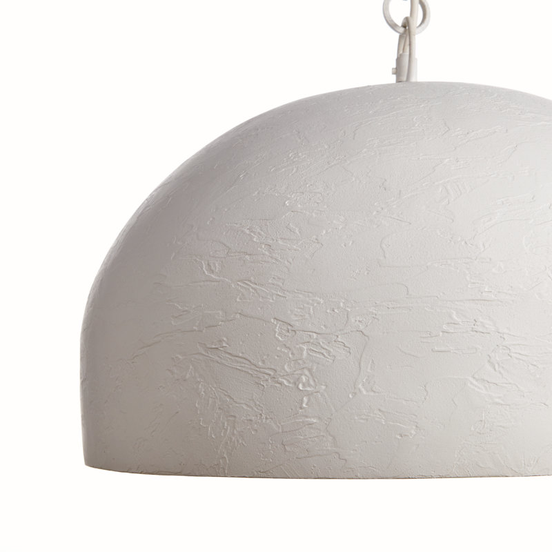 Thayer Dome Pendant, 10.5" H x 18" W x 18" D, White
