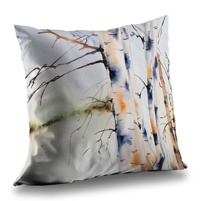 Birchs Trunks - Bedroom Trees – Throw Pillow Cover Only, Double-Sided Print, Insert Not Included