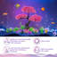 Ensemble de décoration d'aquarium en forme de cerisier rose