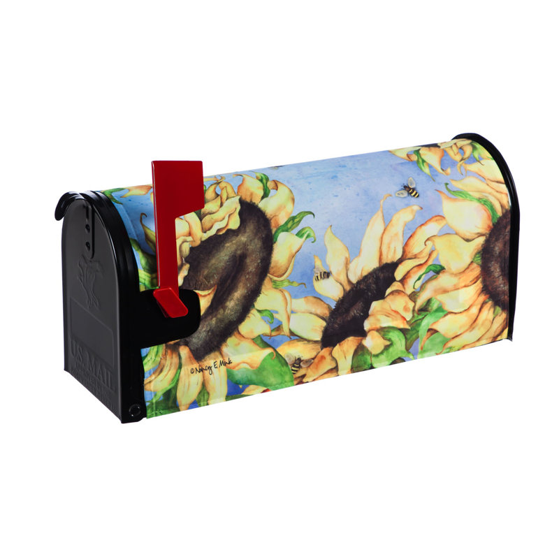 Housse pour boîte aux lettres à fleurs