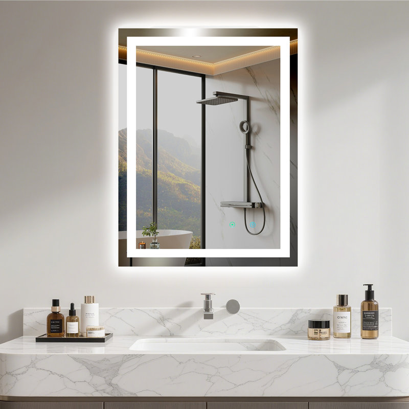 Miroir de salle de bain mural / sans cadre Worreno, 28 po x 36 po