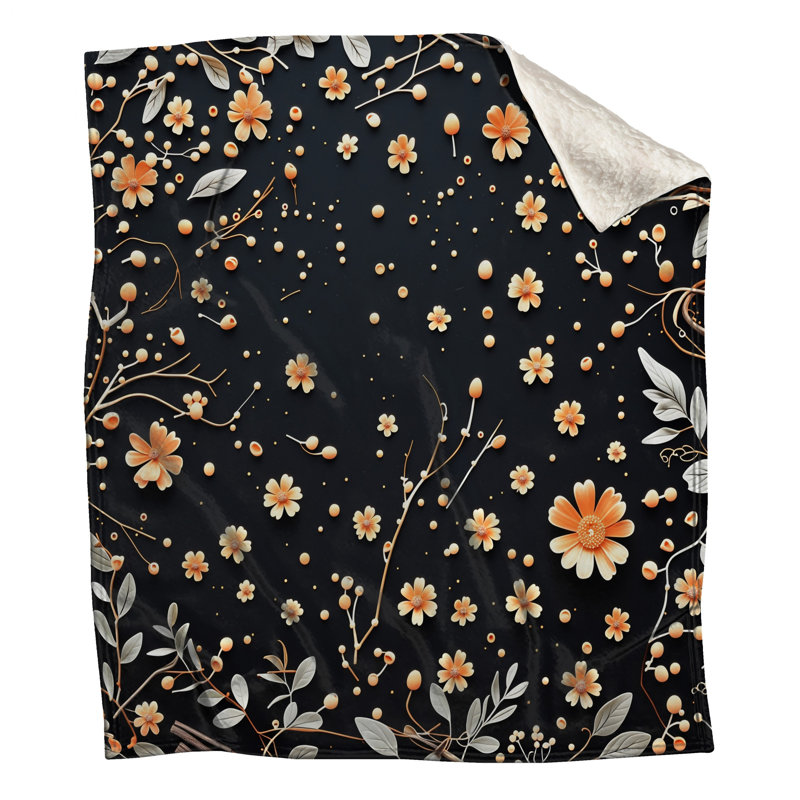 Jeté Floral, 50in W x 60in H