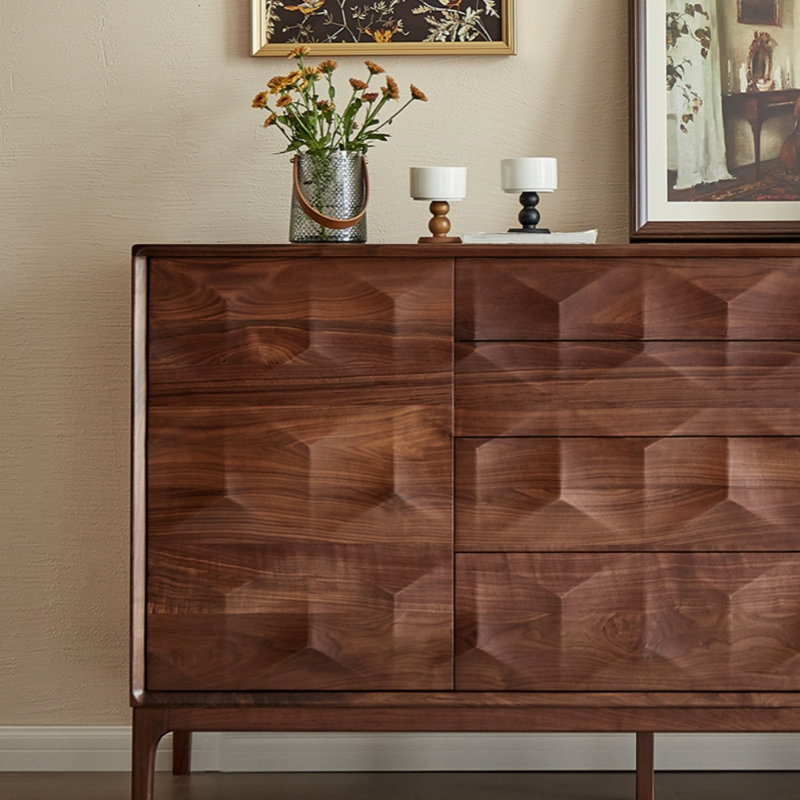 Buffet haut de gamme de style artistique, H 35,43 po x l 70,87 po x P 17,72 po