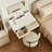 Makeup Vanity Desk With Removable Mirror And Lights, 3 Color Modes Adjustable Brightness Dressing Table, Small Vanity Table Set With 2 Drawers For Bedroom, White 31.5"