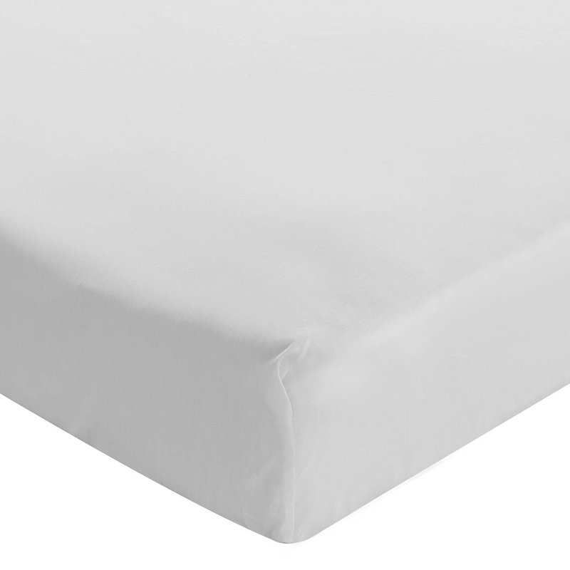Bechtold 100% Cotton Percale Fitted Sheet, Double (4'6), White
