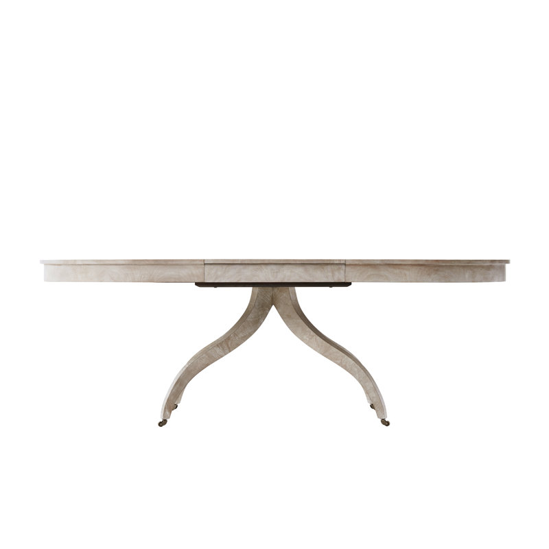 Composition Oval Mahogany Wood Dining Table