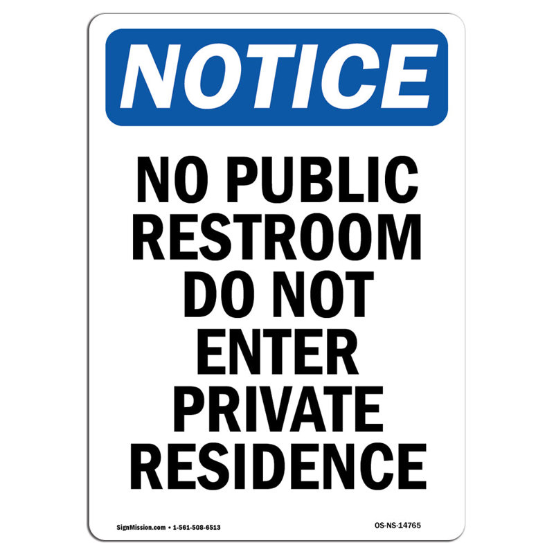 «No Public Toilettes»