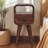 16" Chestnut Solid Wood Square One Drawer Nightstand