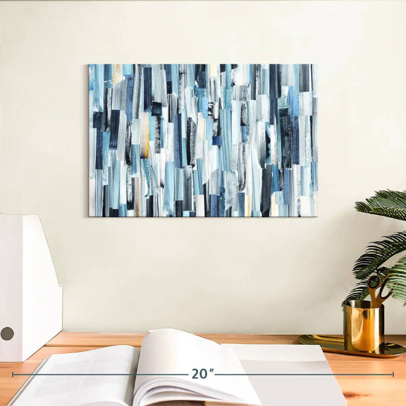 Stries de peinture superposées, H 8 po x l 12 po