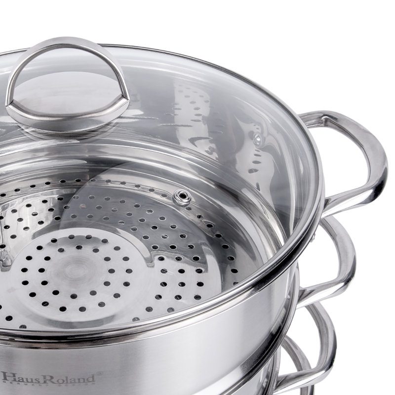Pot à vapeur en acier inoxydable 9,08 pintes de Haus