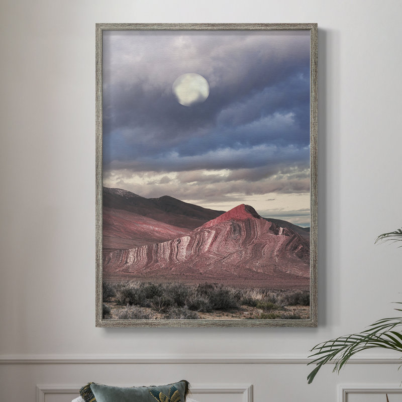 «Last Light On» rayé Butte, impression sur bois massif - 47751, H 15 po x l 12 po