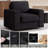 Boneless Modern Upholstered Sofa For Single, Rotatable Arm Chair With Thick Cushion And Removable Backrest, Comfy Lounger For Small Apartment, Dorm, Or Guest Room
