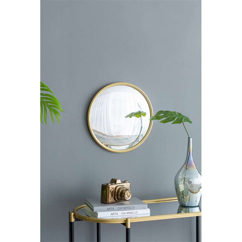 D15 "Miroir rond doré, 15 po x 15 po