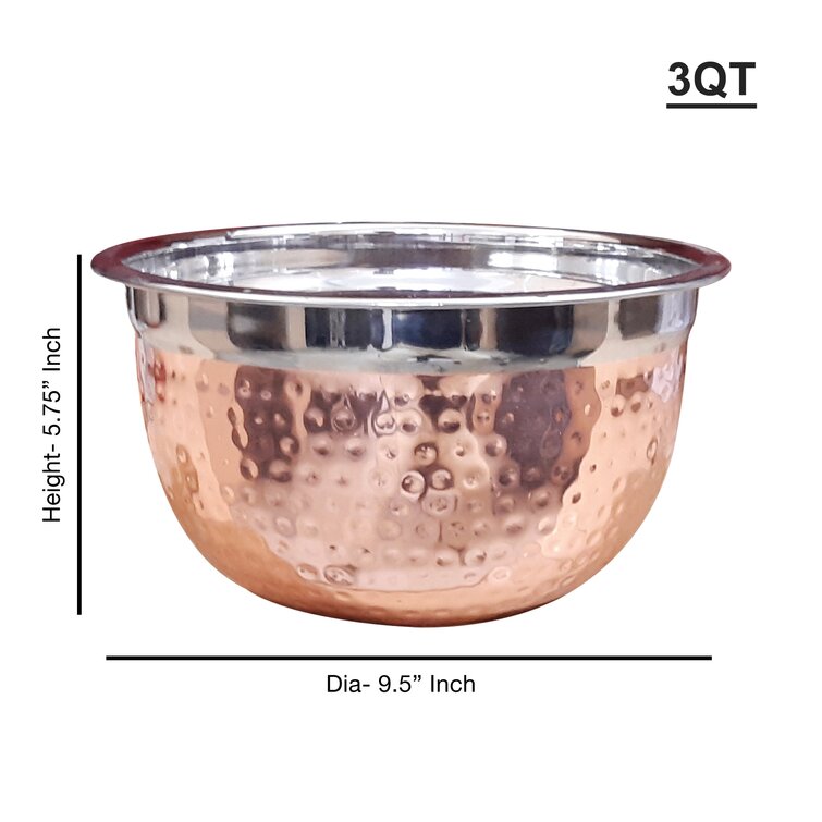 High Quality Stainless Steel Copper Mixing Bowl - 3 Piece Nesting