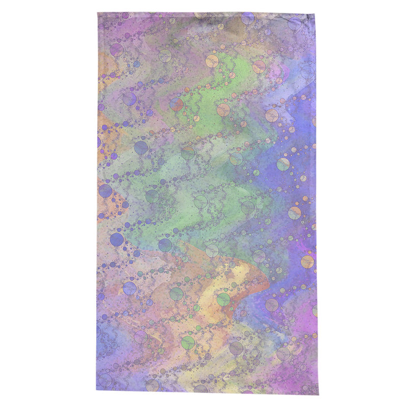 Nappe abstrait leffel, Pourpre / Bleu / Jaune
