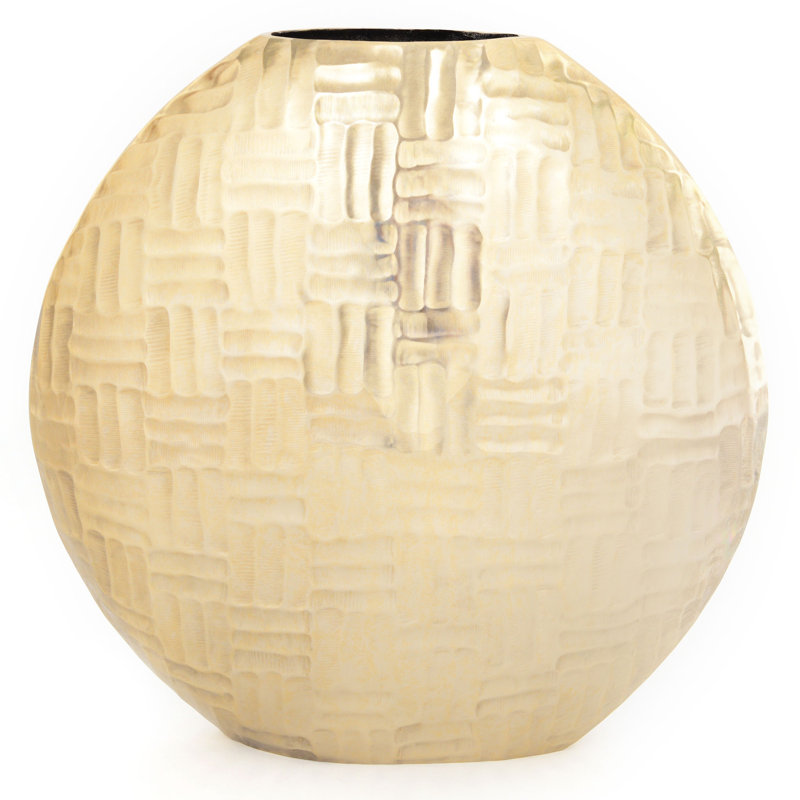 Metal Table Vase, 50cm H x 50cm W x 18cm D, Gold