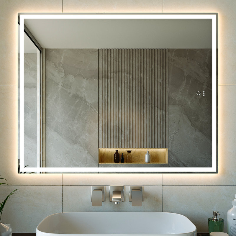 Belany Flat Wall Mirror, 100 cm H x 80 cm W