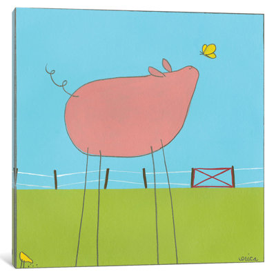 « collant-leg series », reproduction de porc sur toile