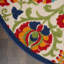 Tapis intérieur/extérieur Bernia floral ivoire/rouge/vert-29264725