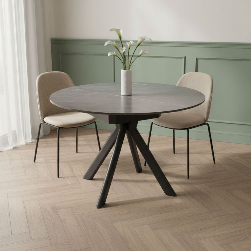 Dining Table, Matt Grey / Dark Grey