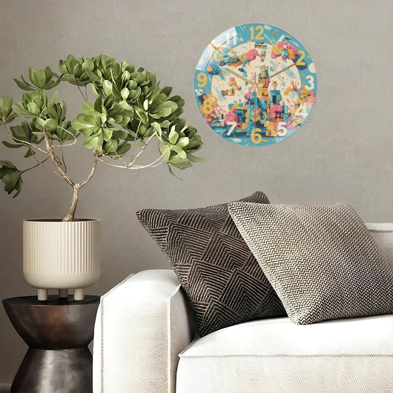 Horloge murale avec horloge murale 12 po