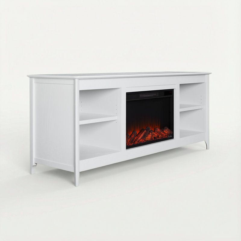 Fraley 68" Electric Fireplace TV Stand, Whitewash