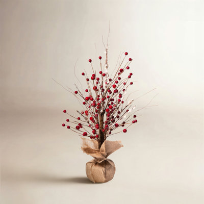 Floral Tabletop Christmas Tree