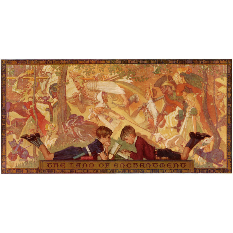 Land Of Enchantment by Norman Rockwell - Wrapped Canvas Print, 30 cm H x 61 cm W