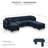 U Shaped Modular Sectional Sectional Sofa With Chaise & Ottoman-1241366926