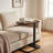 Adjustable Height C-Shaped Side Table with Flip-Top