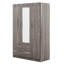 Armoire à miroir 3 portes avec tablettes-1886000491