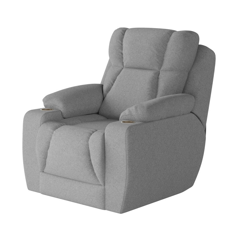 Fauteuil inclinable près du mur pour homme, Gris, Chenille