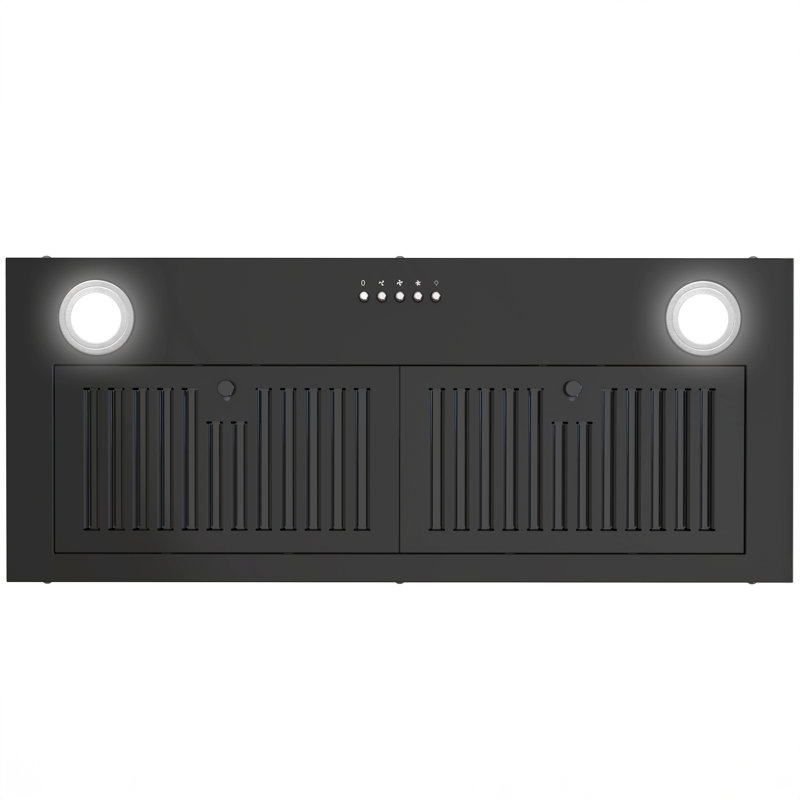 30-Inch Black Stainless Steel Convertible Insert Range Hood
