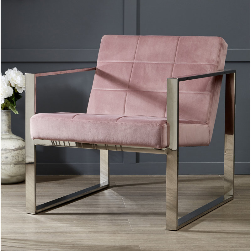 Danny Upholstered Slipper Chair, Pink