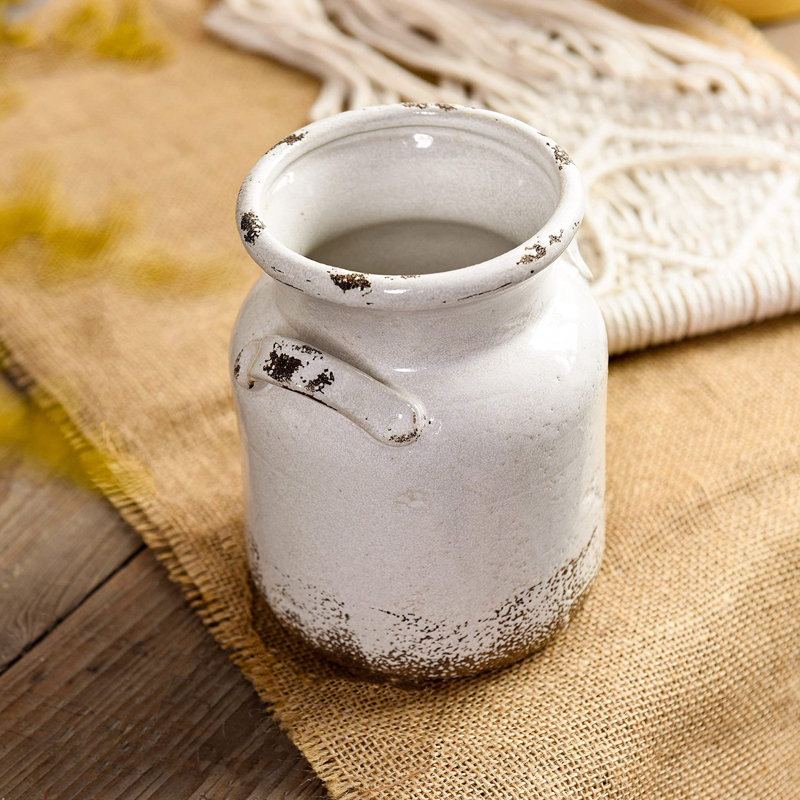 Ceramic / Porcelain Table Vase, White