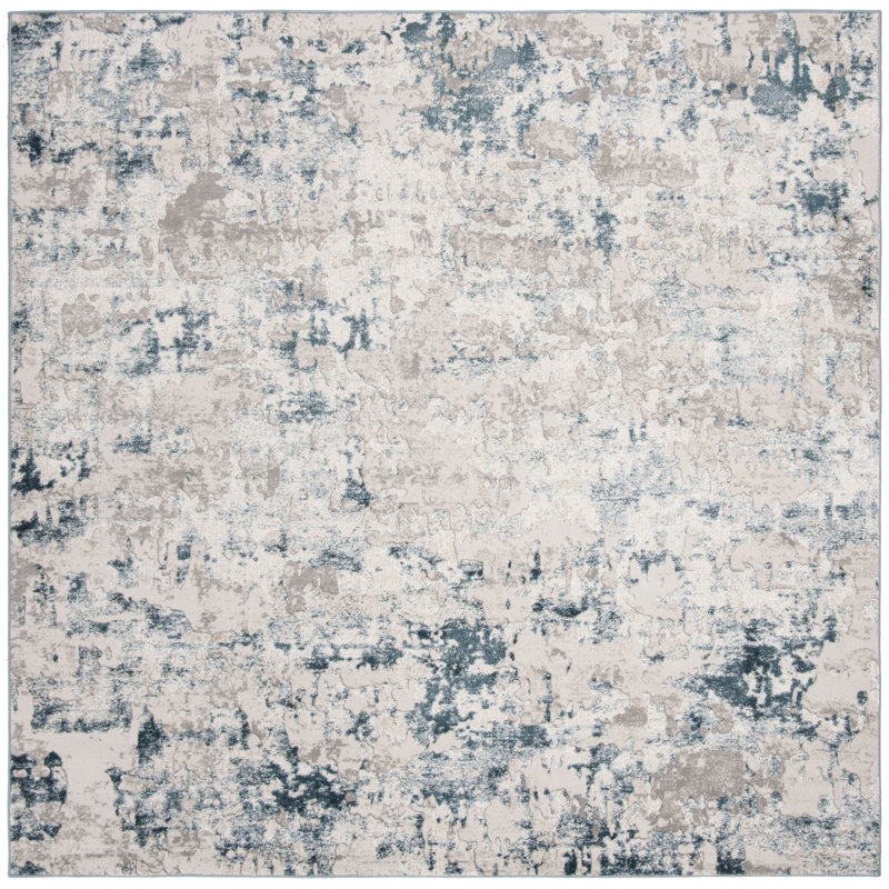 Dyllan Vogue Performance Abstract Rug, Square 6'7"