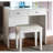 Bedroom White Makeup Vanity With 10 Lights, 2 Drawers, Port And Power Outlet - Modern Style 2 Stool, & Luxury-2040154499