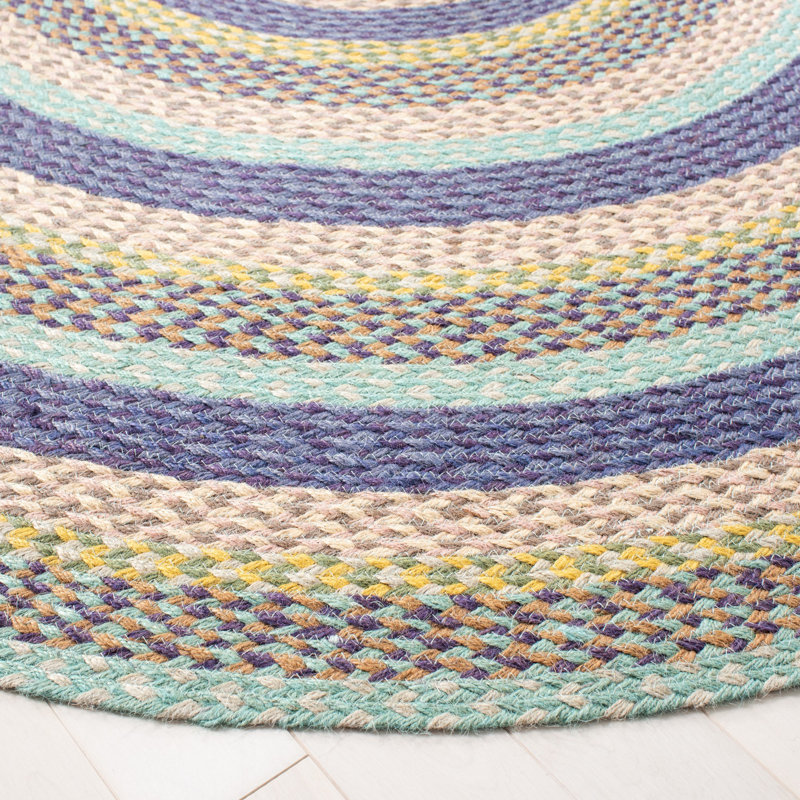 Tapis en jute tissé à la main Etrella, Rond 4 pi