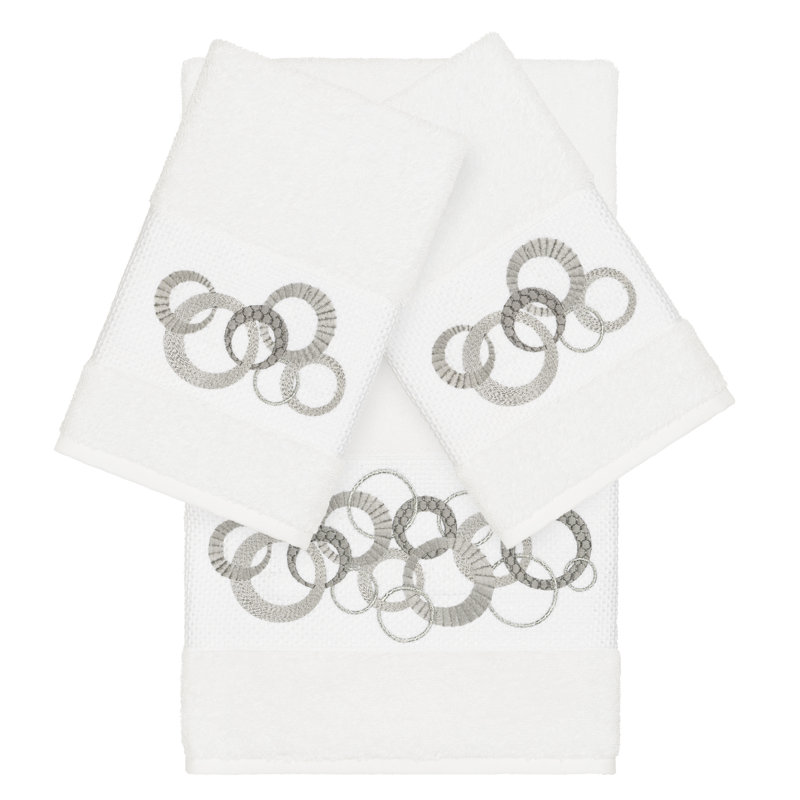 Ensemble de serviettes 3 pièces Annabelle Textiles, Blanc