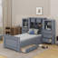 Lit plateforme simple en bois avec armoire et 4 tiroirs-944305297