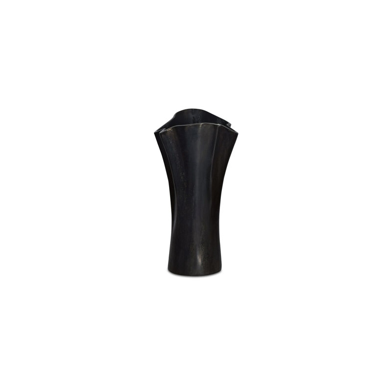 Yeri Cast Aluminum Vase Black