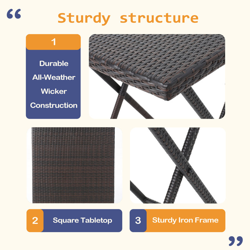 Rattan BAR TABLE