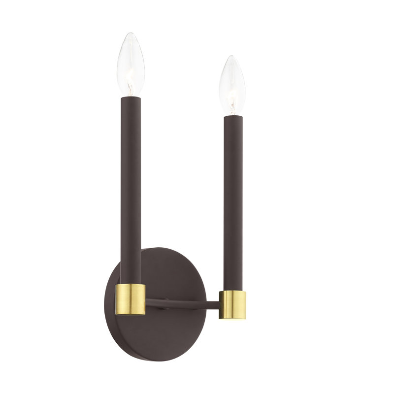 Orean Flush Mounted Sconce, Bronze/Gold