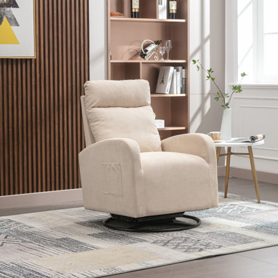 Fauteuil coulissant pivotant rembourré pour fauteuil de chambre de style moderne