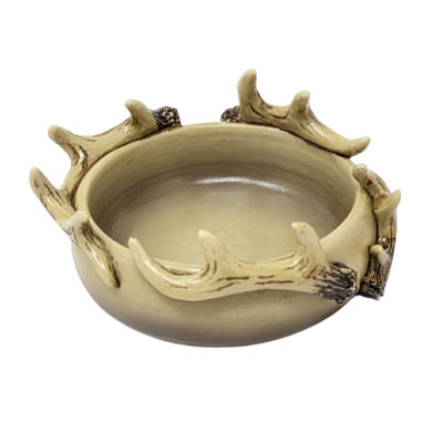 Resin Catchall Bowl Faux Antler Rustic Lodge Entryway Jewelry and Key Holder Decor
