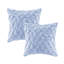 Édredon 8 pièces en coton bleu grand - style Shabby Chic avec détails floraux, comprend 1 édredon, 2 taies décoratives européennes, 3 coussins décoratifs, jupe de lit, articles de literie lavables à la machine-130164534-130164537